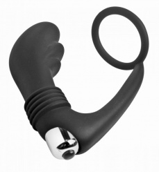 Prostatic Play - Nova 矽膠震動陰莖環及前列腺刺激器 - 黑色 照片