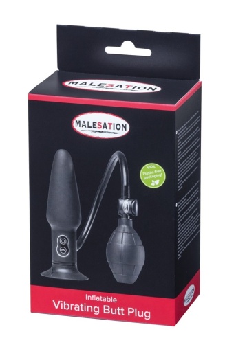 Malesation - Inflatable Vibro Plug - Black photo