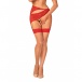 Obsessive - S814 Stockings - Red - L/XL photo