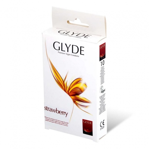 Glyde Vegan - Strawberry Condoms 10's Pack photo