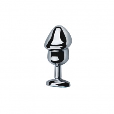 MT - Realistic Penis Anal Plug S-size - Silver photo
