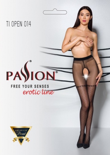 Passion - Tiopen 014 Pantyhose - Black - 1/2 photo