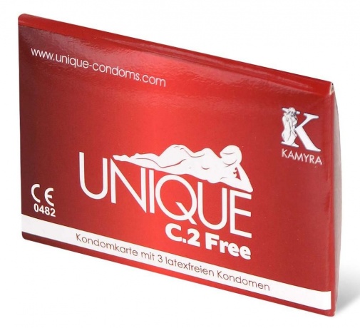 Kamyra - Non-Latex Unique C.2 Fee 60mm 3's Pack Synthetic Condom photo