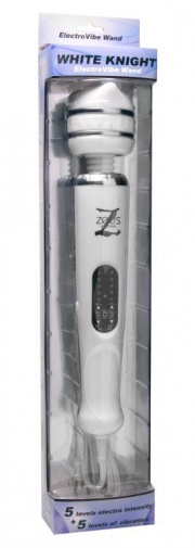 Zeus Electrosex - Knight 10種模式電擊震動棒 - 白色 照片