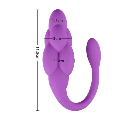 FAAK - 凶猛巨龙后庭震动器 - 紫色 照片