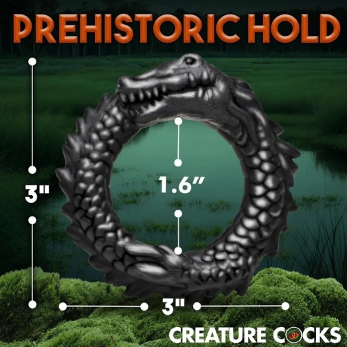 Creature Cocks - 黑色凱門鱷戒陰莖環 照片