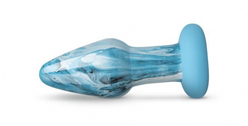 Gildo - 海洋波曲玻璃肛塞 - 藍色 照片