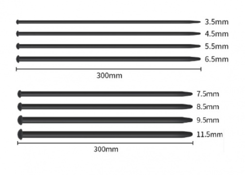 MT - 矽膠尿道塞 8.5mm - 黑色 照片