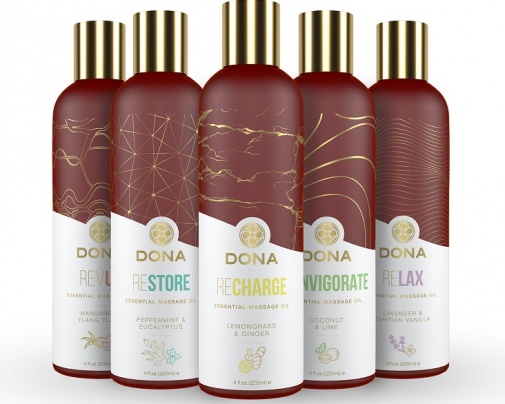 Dona - Essential Massage Oil - Lemongrass & Ginger Recharge - 120ml photo