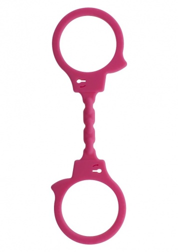 ToyJoy - 弹性胶手铐 - 粉红色 照片
