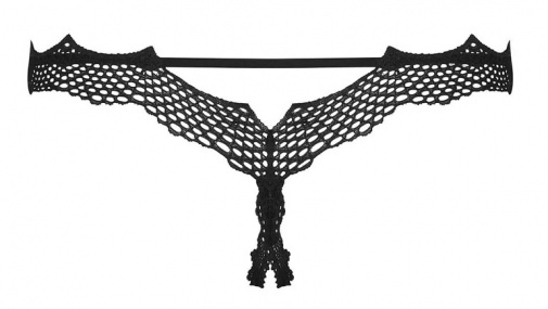 Obsessive - Bravelle Crotchless Thong - Black - S/M photo