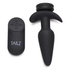 Tailz - Snap-On 震动型肛塞 细码 - 黑色 照片