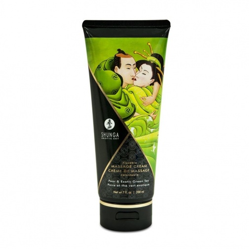 Shunga - Kissable Massage Cream Pear and Exotic Green Tea - 200ml photo