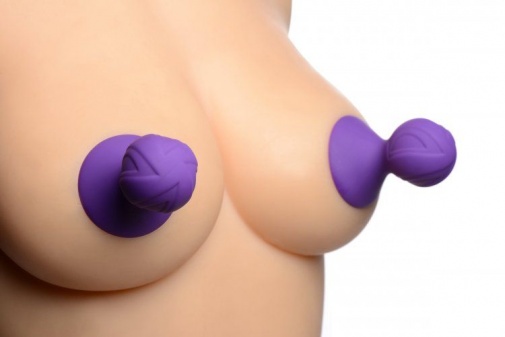 Frisky - Violets Silicone Nipple Suckers - Purple photo