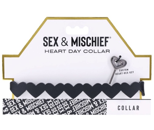 Sex&Mischief - 心型項圈 - 黑色 照片
