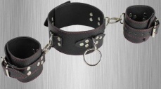 XFBDSM - Leather Collar with Hand Cuffs photo