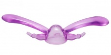 Wand Essentials - Duality Double Rabbit Wand Attachment - Purple photo