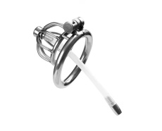 MT - Cock Cage w Catheter 45mm - Silver 照片