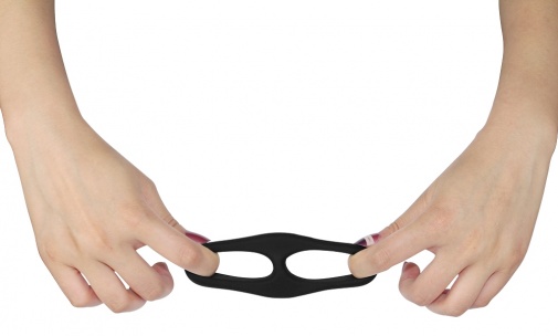 Lovetoy - Ultra Soft Double Cock Ring - Black photo