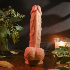 Evolved - 8" Realistic Dong w Balls - Light photo