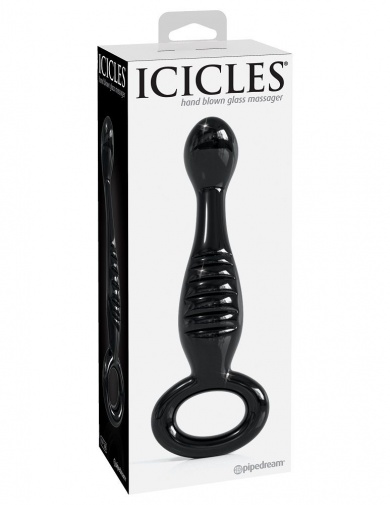 Icicles - 玻璃后庭按摩器68号 - 黑色 照片