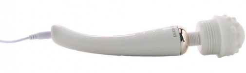 Bodywand - 9吋弧形充電震動器 - 珍珠白色 照片