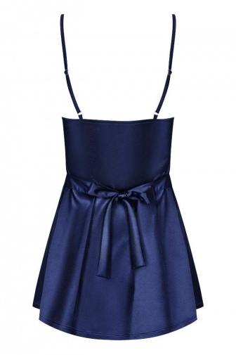 Obsessive - Satinia 連衣裙和內褲 - 海軍藍 - XXL 照片