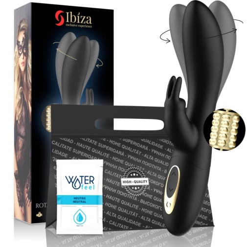 Ibiza - Rotating Rabbit Vibrator - Black photo