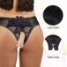 Ohyeah - Open Crotch Floral Panties - Black - XL photo-4