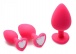 Frisky - 心型矽胶肛门塞 3件装 - 粉红色 照片-3