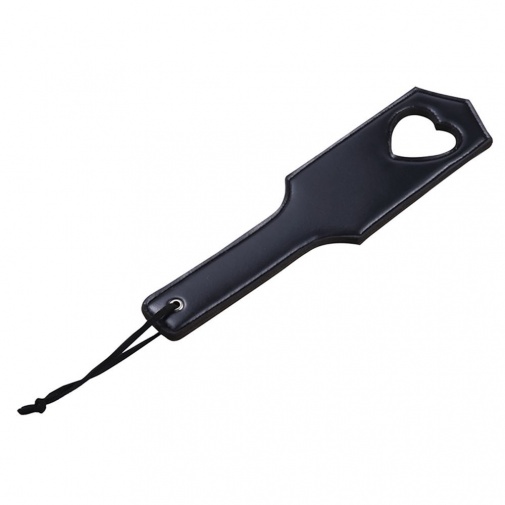 MT - Paddle w Loop and Heart - Black photo