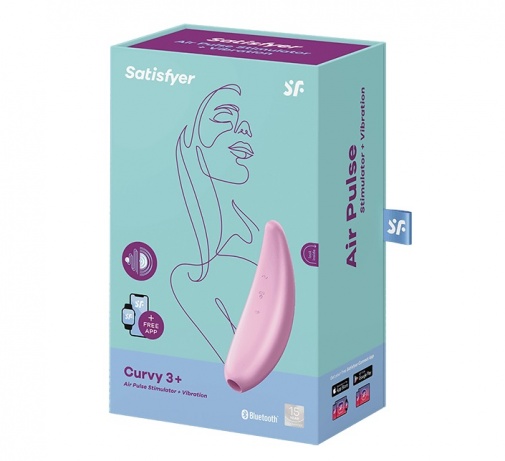 Satisfyer - Curvy 3+ 阴蒂吸啜震动器 - 粉红色 照片