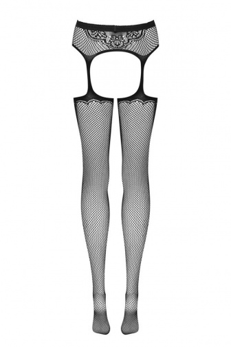 Obsessive - S232 Garter Stockings - Black - S/M/L photo
