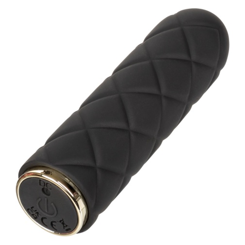 CEN -  衍缝格纹的子弹形震动器 - 黑色 照片