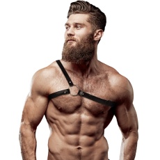 Fetish Submissive - Crossed Shoulder Male Harness - Black photo