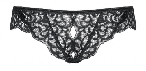 Obsessive - Laluna Crotchless Panties Mini - Black - L/XL photo