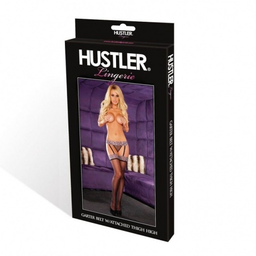 Hustler - 豹紋吊帶絲襪 照片