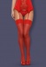Obsessive - S800 Stockings - Red - S/M photo-5