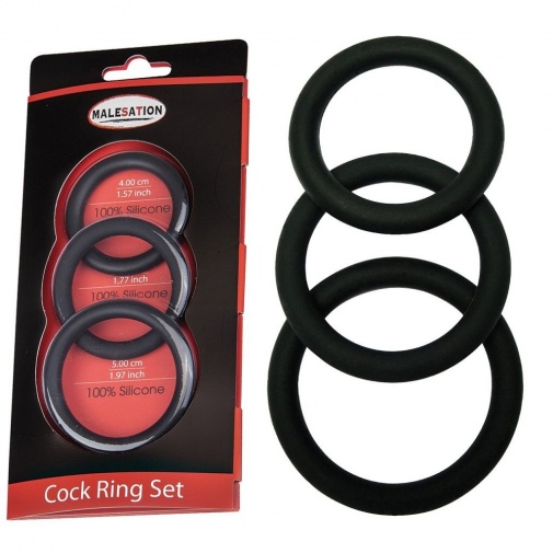Malesation - Cock Ring Set - Black photo