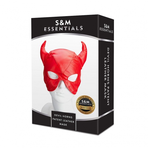 S&M - Devil Horns Patent Leather Mask photo