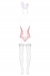 Obsessive - Bunny Suit Costume 4 pcs - Pink - S/M photo-8
