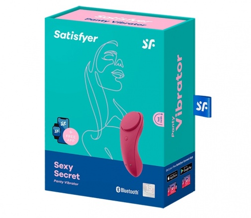 Satisfyer - Sexy Secret 磁吸式內褲震動器 - 紅色 照片