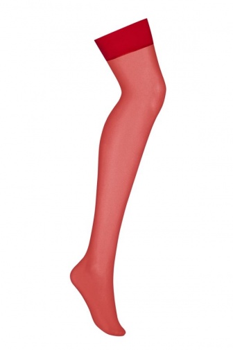 Obsessive - S800 Stockings - Red - S/M photo