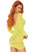 Leg Avenue - Crochet Mini Dress - Neon Yellow photo-2