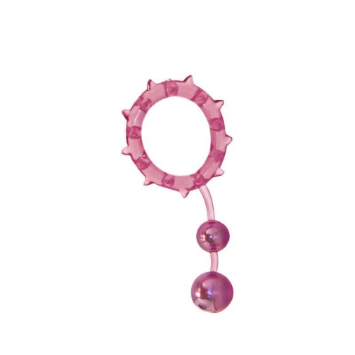 Aphrodisia  Ball Bange陰莖環與2球 -粉紅 照片