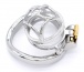 FAAK - Chastity Cage 07 w Curved Ring 45mm - Silver photo-4