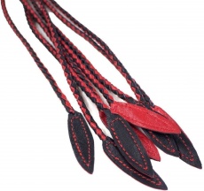 Liebe Seele - Leather Nine Tails Flogger - Wine Red photo