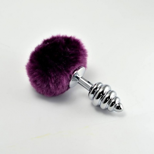 Lovetoy - Spiral Pompon Metal Plug - Purple photo