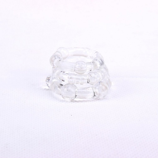 Chisa - Beaded Cock Rings - Clear photo