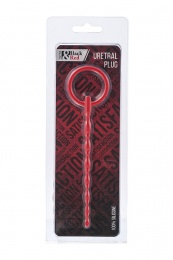 Black&Red - Urethral Silicone Plug w Ring - Red photo